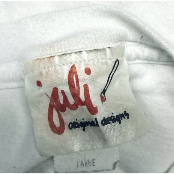 Vintage Juli Original Designs T Shirt 1992 Bunny Easter Rabbit w Carrots Size L - Picture 4 of 5